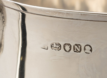 Georgian Silver Horse Racing Trophy Loving Cup - Engraved Horse